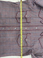New Teens Champion Western Red Design Long Sleeve Pearl Snap Size 16 CC-105