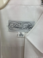 New Formal Mart White Long Sleeve Button Up English Shirt Large X-102