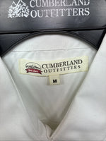 New Women’s Cumberland White Flag Design Short Sleeve Pearl Snap Medium LL-84