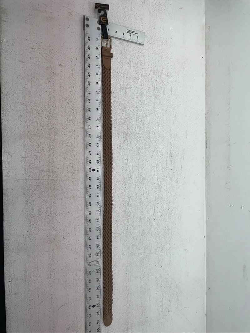 New Brown Genuine Leather Chambers Braided 35” Belt Z-11