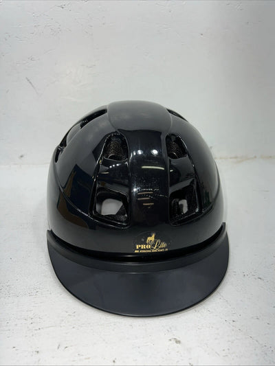 New Women’s Black Pro Lite English Riding Helmet. 1057 Large. 12-99