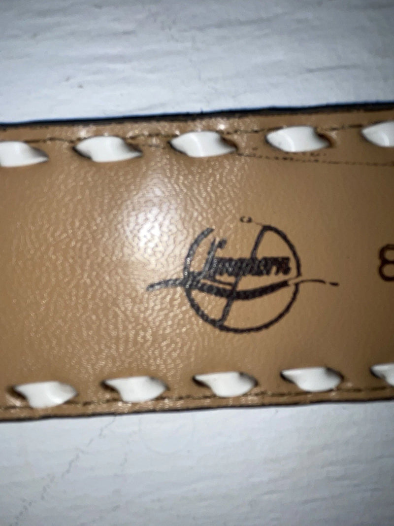 New Red Genuine Leather Longhorn Tooled 34” Belt #82828 JJ-34