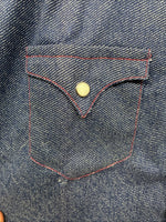 New Boys Panhandle Slim Blue Jean Long Sleeve Pearl Snap Size 12 DD-114
