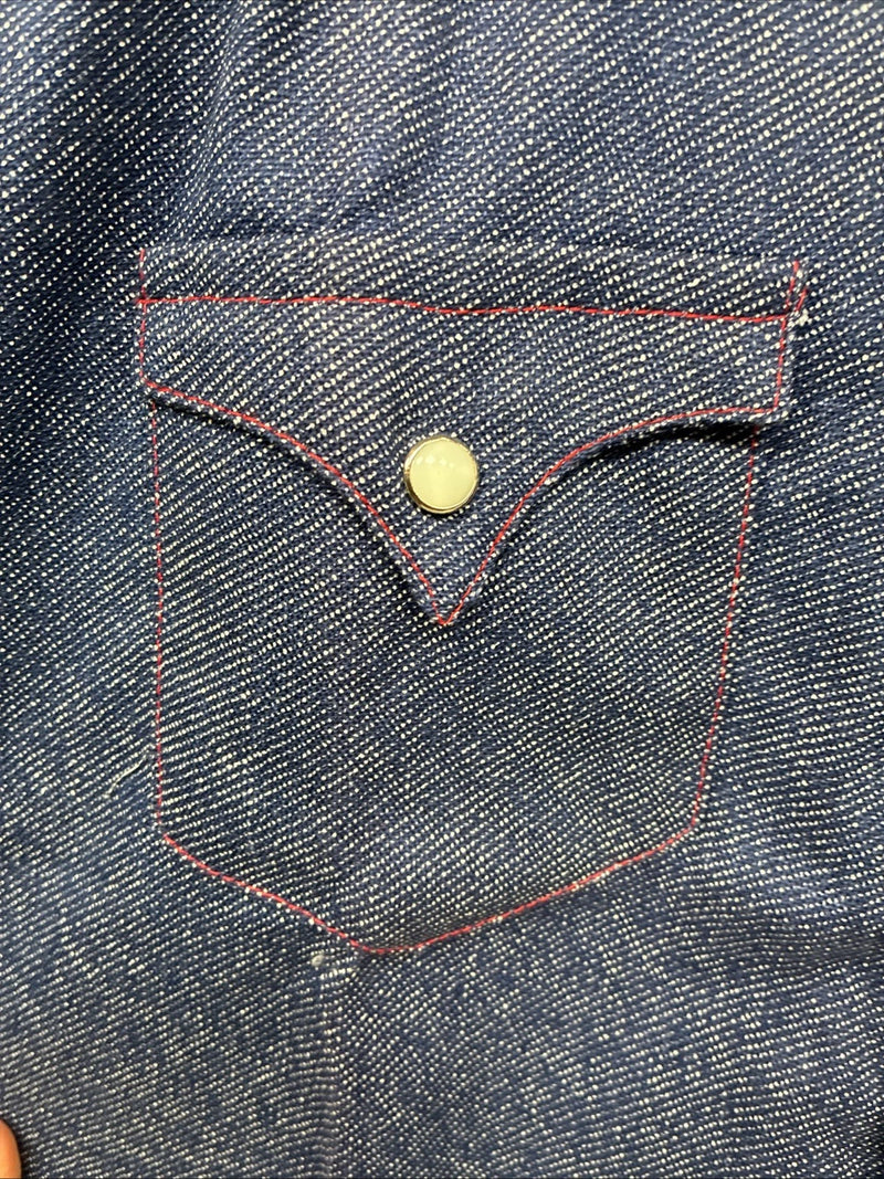 New Boys Panhandle Slim Blue Jean Long Sleeve Pearl Snap Size 12 DD-114