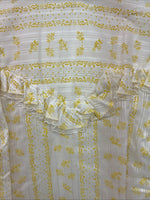 New Women’s Panhandle Slim White Yellow Design Short Sleeve Half Zip 40 YY-109