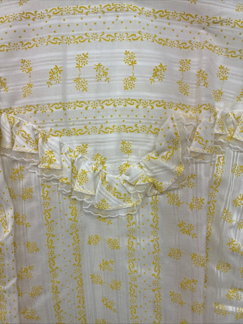New Women’s Panhandle Slim White Yellow Design Short Sleeve Half Zip 40 YY-109