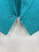 New Women’s GITANO Teal Long Sleeve Button Up Shirt Size Small TT-99