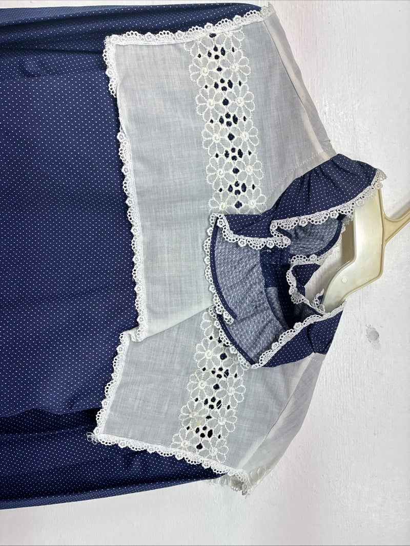 New Women’s Panhandle Slim Blue Polkadot Long Sleeve Button Up Size 32 3B-5
