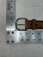 New Brown Genuine Leather Wildlife Tooled Belt 34” #6380 Z-7