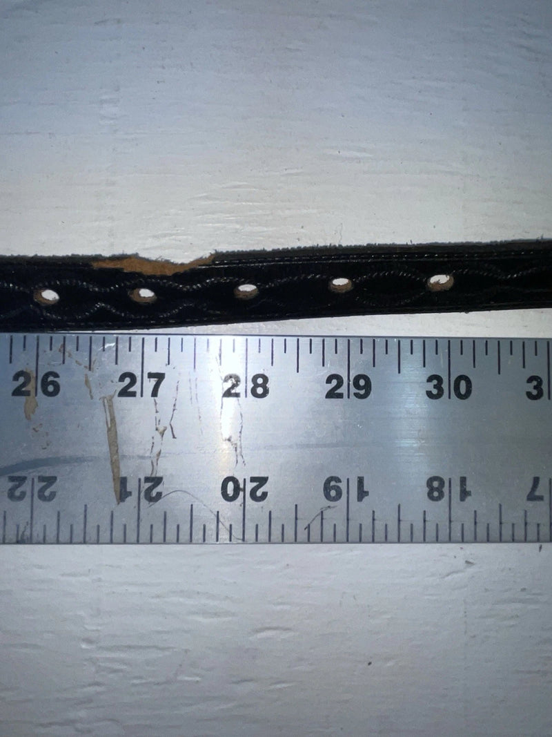 New Black Genuine Leather Beaded 28” Belt NN-34