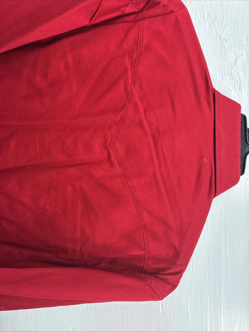 New Men’s Wrangler Red Long Sleeve Button Up Shirt Medium J-85