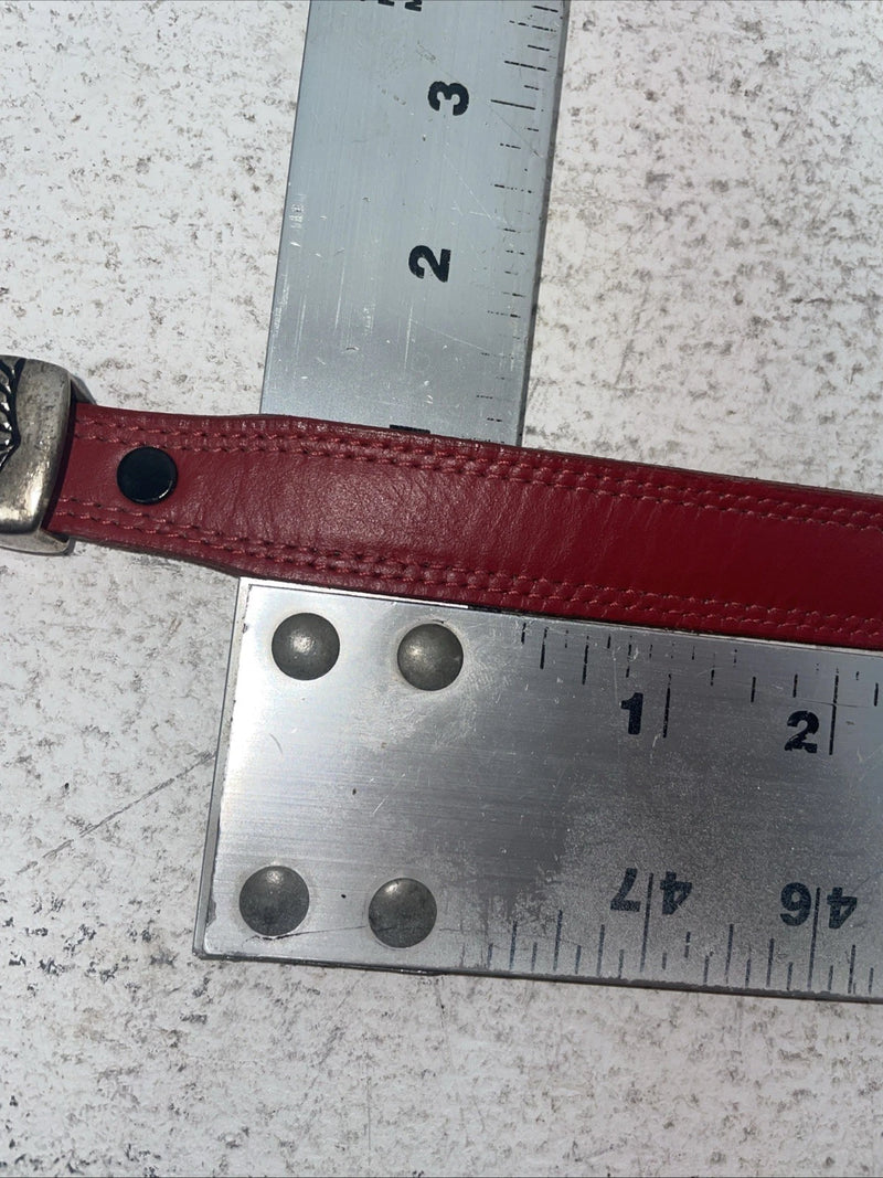 New Red Genuine Leather Nocona 34” Belt #357 Z-14