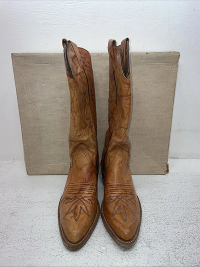 New Men’s Brown Texas Imperial Cowboy Boots. M 134 7.5 7 1/2 D. 1-83