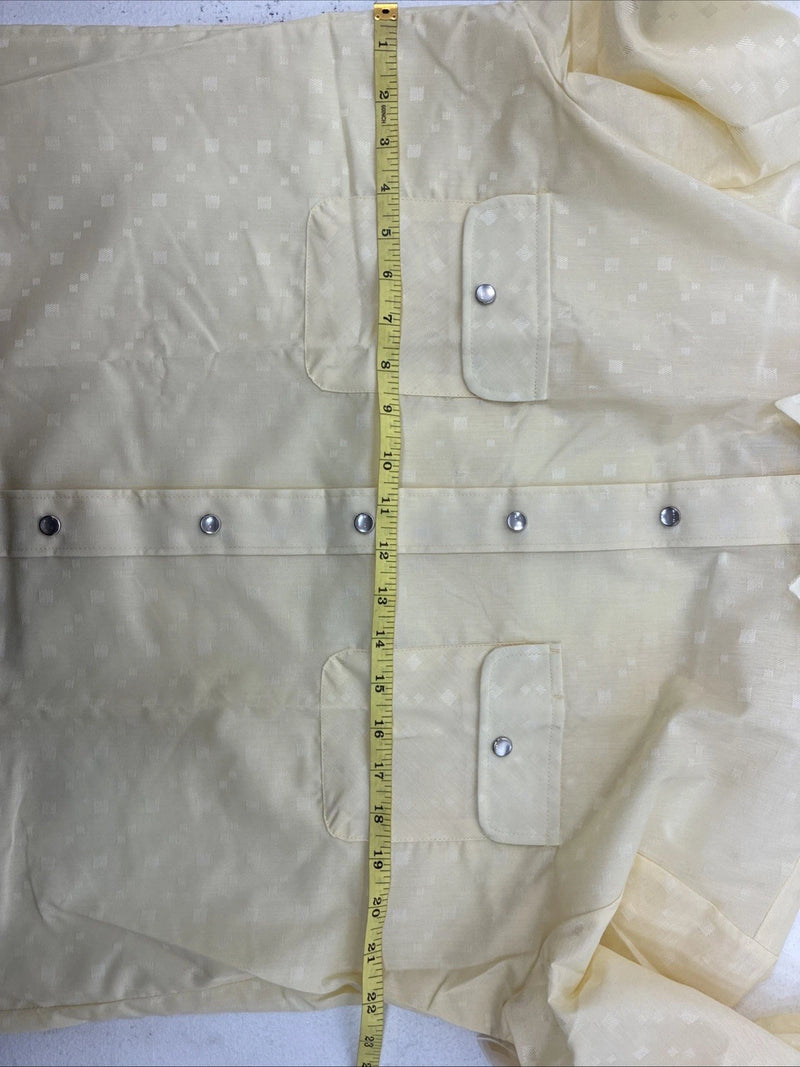 New Women’s H Bar C Yellow Long Sleeve Pearl Snap 16.5 X 34 XL II-36