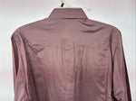 Me Women’s White Horse Red Plaid Long Sleeve Pearl Snap Medium LL-45