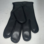 New Black Leather Riding Show Gloves #24595K Q-500