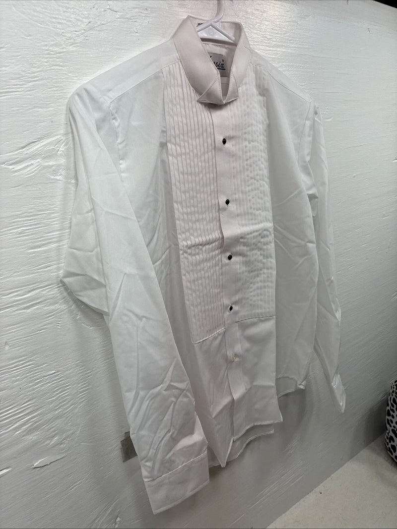 New Classix White Long Sleeve Button Up English Short Large Kids DD-8