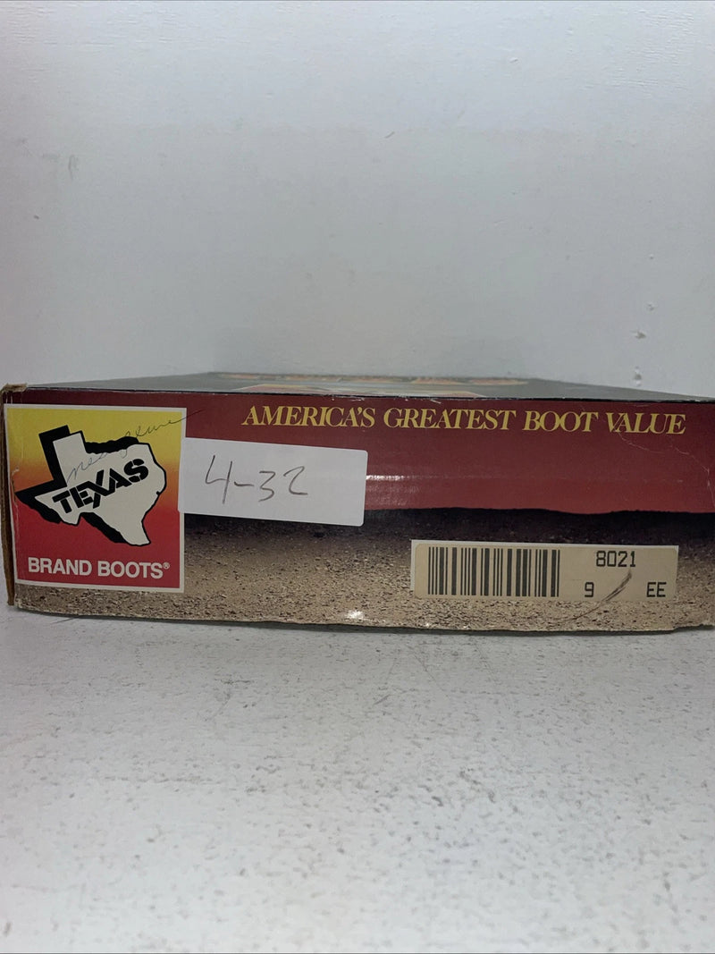 New Men’s Brown Texas Brand Cowboy Boots. 8021 9 E E. 4-32