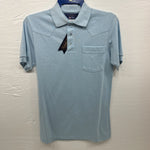 New Men’s Panhandle Blue short sleeve polo Small B-63