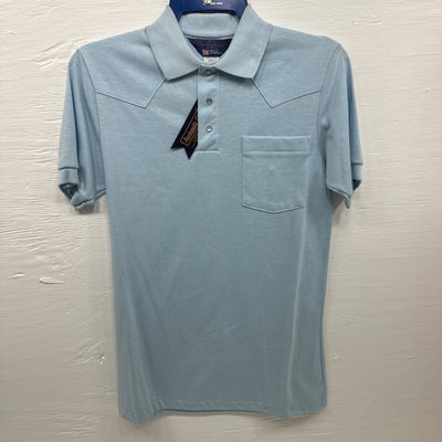 New Men’s Panhandle Blue short sleeve polo Small B-63