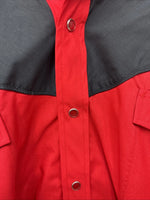 New Men’s ELY Diamond Red Designed Long Sleeve Pearl Snap Medium DD-100