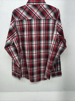 New Men’s Red ELY 1878 Long Sleeve Pearl Snap Shirt. XL S-23
