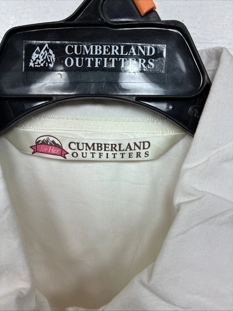 New Women’s Cumberland White Gem Long Sleeve Pearl Snap Medium LL-83