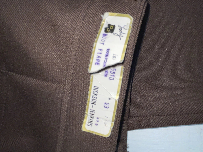 New Vintage Brown Dickson Jenkins Polyester Pants #5510 VV-97