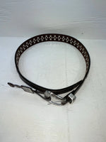 New Brown Genuine Leather Nocona Silver Bling 32” Belt #2434002 JJ-144
