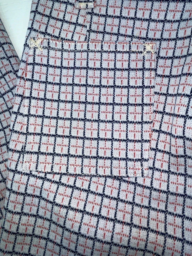 New Vintage Blue And Red Lined Dickson Jenkins Polyester Pants #723 3A-124