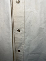 New Men’s White Brown Brooks&Dunn Pearl Snap Long Sleeve Shirt. 16.5x34 L I-36