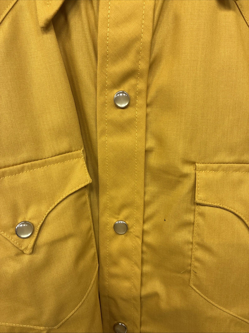 New Kids Tem Tex Yellow Long Sleeve Pearl Snap Size 12 Large LL-25