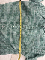 New Women’s Dickson Jenkins Green design Long Sleeve Pearl Snap Small DD-44
