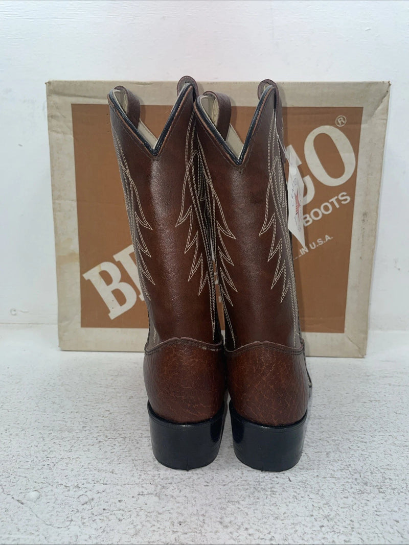 New Youth Brown Bronco Cowboy Boots. B 1894 3.5 3 1/2 D. 22-67
