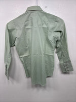 New Women’s Karman Green Long Sleeve Pearl Snap Size 8 YY-23