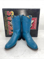 New Women’s Blue Texas Brand Cowboy Boots. 4438 7 M. 18-70