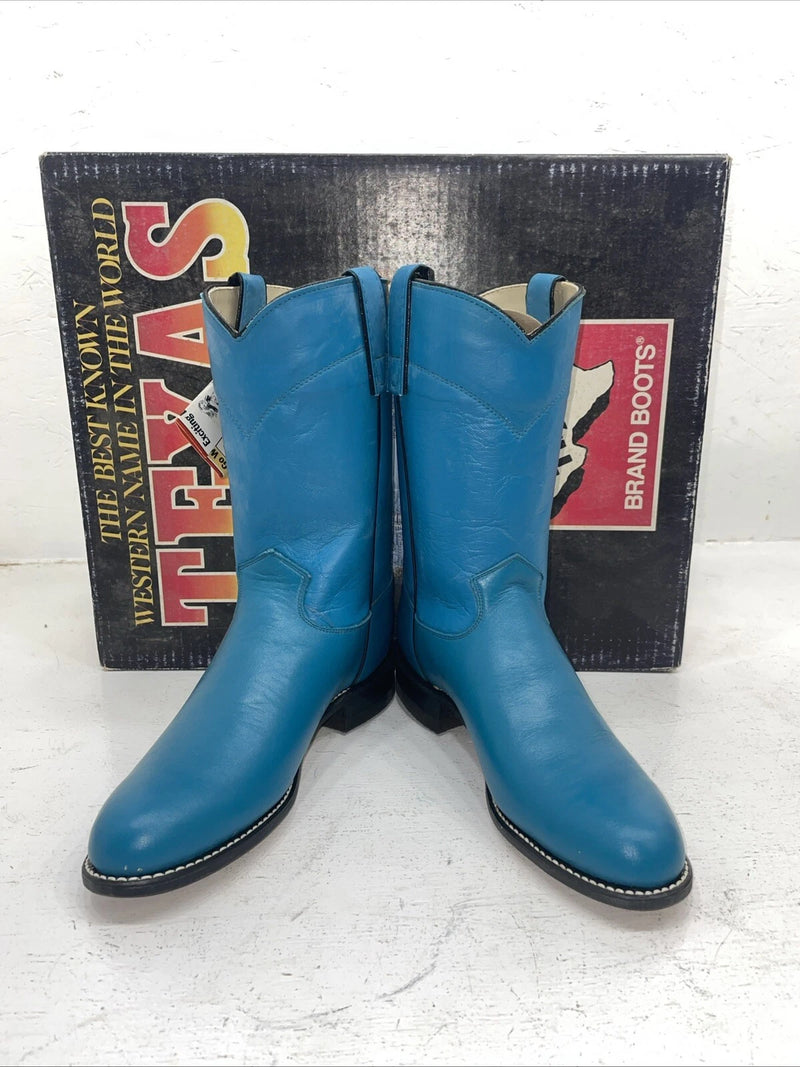 New Women’s Blue Texas Brand Cowboy Boots. 4438 7 M. 18-70
