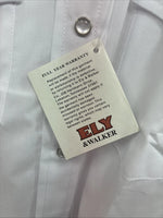 New Kids ELY Classic White Long Sleeve Pearl Snap Size 14 CC-118
