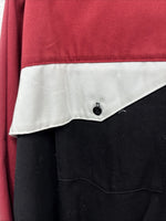 New Men’s Cowboy Threads Black Red White Long Sleeve Button Up Medium O-60