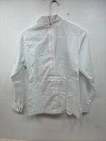 New Women’s Trail Ridge White Blue Long Sleeve Half Zip Size 36 TT-95