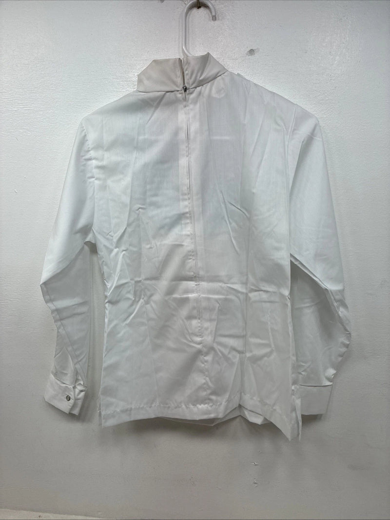 New Women’s Trail Ridge White Blue Long Sleeve Half Zip Size 36 TT-95