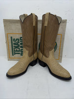 New Men’s Tan Texas Brand Cowboy Boots. 6085 8.5 8 1/2 D. 2-50