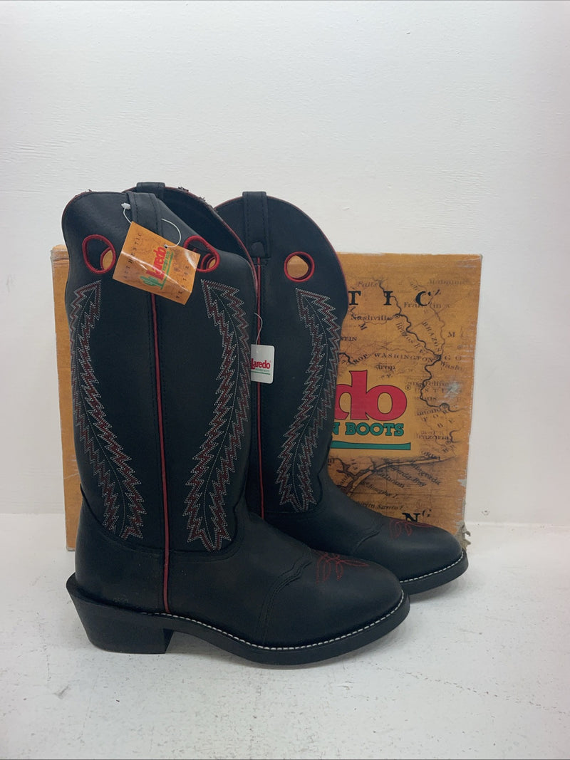 New Men’s Black Laredo Cowboy Boots. 62010 10 E W. 6-85