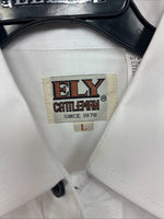 New Kids ELY Cattleman Western White Long Sleeve Pearl Snap Large DD-60