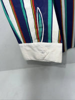 New Men’s Multicolor Strip Mine&Bills Long Sleeve Button Up Shirt. M P-49