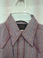 New Kids Champion Western Red Design Long Sleeve Pearl Snap Size 18 CC-116
