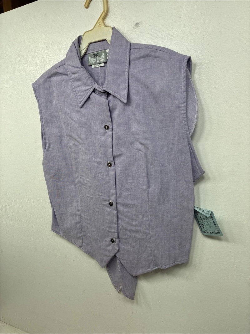 New Women’s Cowboy Threads Purple Sleeveless Button Up Small TT-20