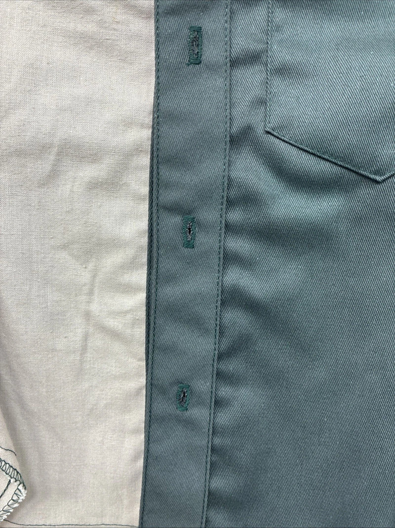 New Kids Cowboy Threads Green Tan Long Sleeve Button Up Size 3 LL-16