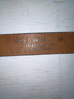 New Brown Genuine Leather Tooled 34” Belt #SR502 Z-115