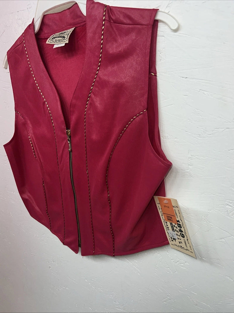 New Women’s Pink 1849 Authentic Ranchwear Western Show Vest XS G-610